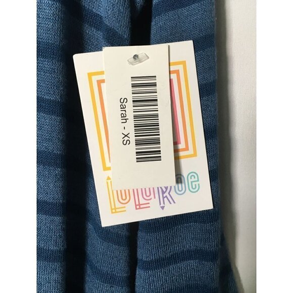 𝅺nwt LuLaRoe XS Small Sarah Cardigan Blue Long Sleeve Mid Calf Pockets Sw… - Picture 3 of 6